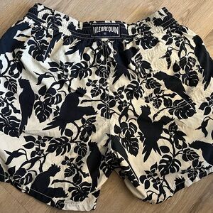 Vilebrequin Monochrome Bird Print Men's Shorts